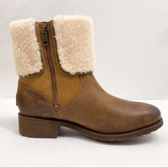 UGG ELINGS LEATHER WATERPROOF SHEEPSKIN BOOTS